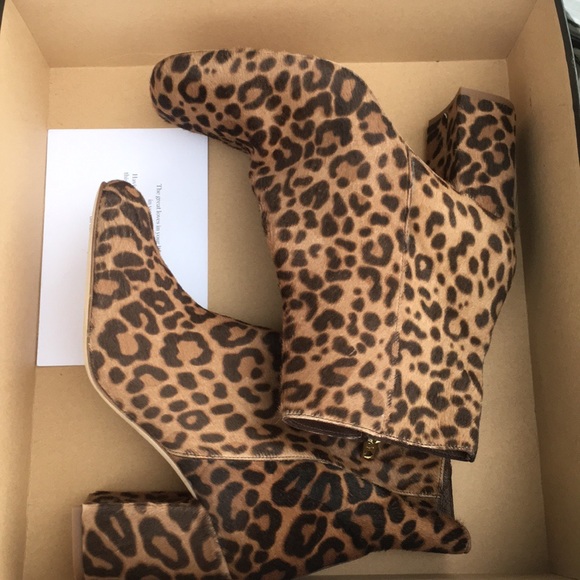 J. Crew Calf Hair Leopard Booties - Picture 2 of 5